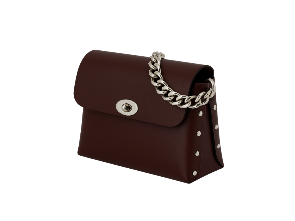 Nickel Charm leather bag