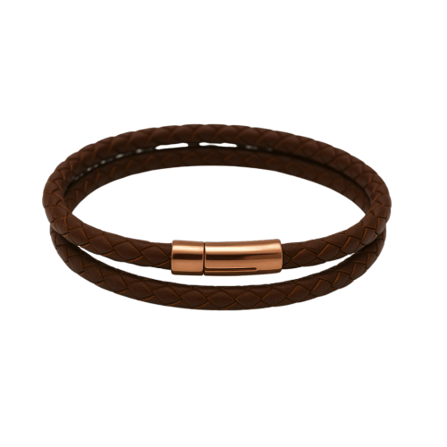 HANDMADE-LEATHER-NACCY-COLOR-NAVY-BROWN Naccy narukvica
