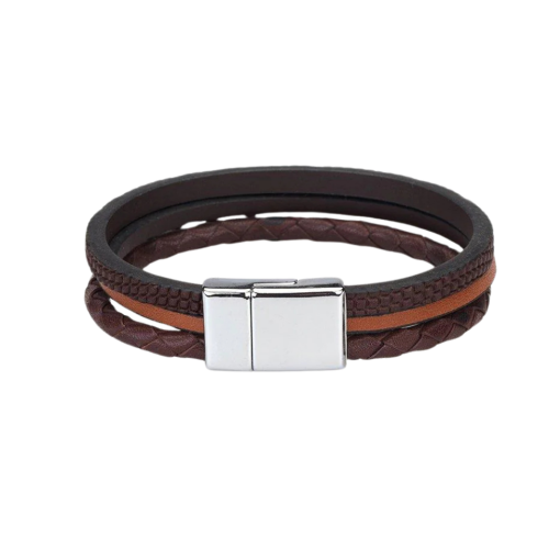 HANDMADE-LEATHER-PAZZO-COLOR-BLACK-tobacco Pazzo narukvica Tobbaco