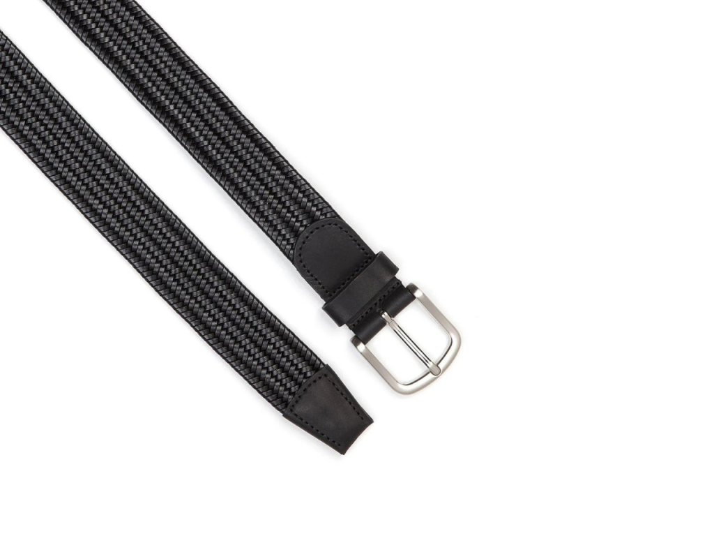KAIS-747-BLACK-(2) Woven Elastic Belt<br>Milan Black
