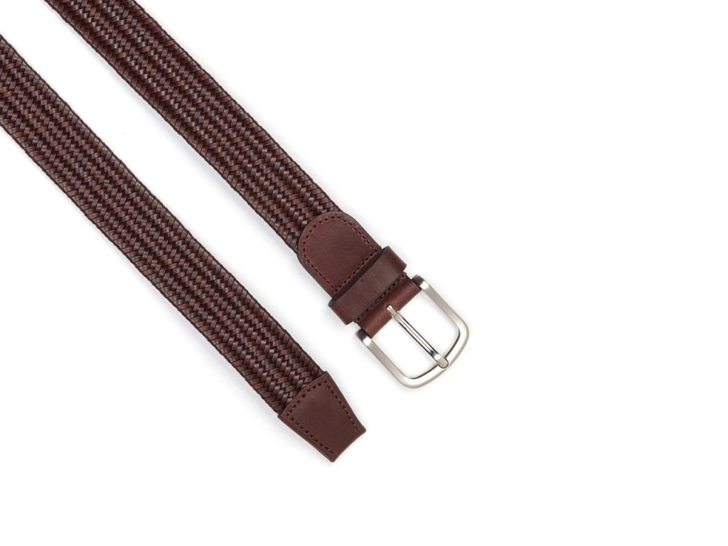 KAIS-747-BROWN-(2) Woven Elastic Belt<br>Milan Brown
