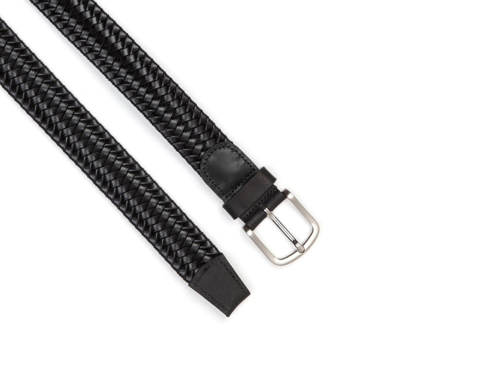 KAIS-748-BLACK-(2) Woven Elastic Belt <br>Rome Black