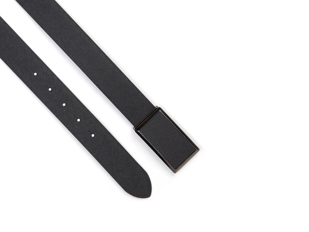 SAFIANO-BLACK-ANILINE-BLACK-(3) kožni kaiš crni elegantni