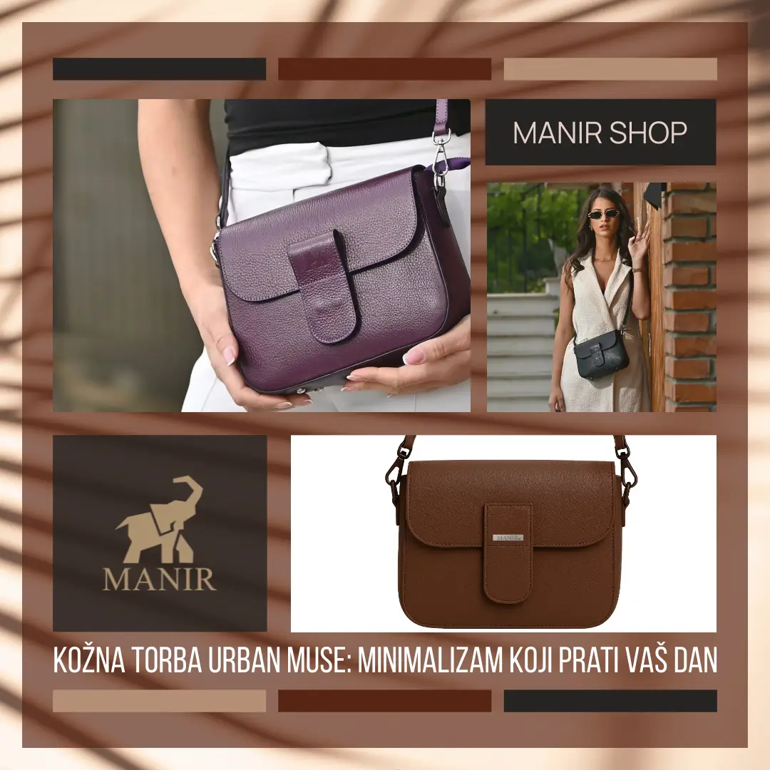 Kožna torba Urban Muse od prirodne kože, Manir