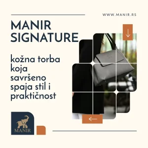 Manir Signature kožna torba od prirodne kože